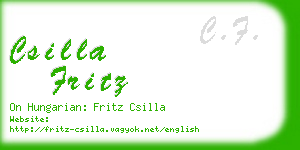 csilla fritz business card